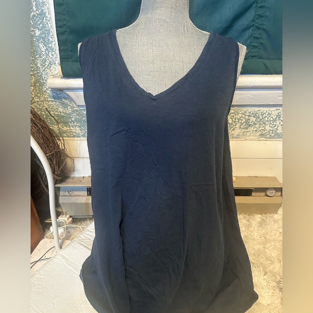 Time and Tru Dark Blue Tank Top